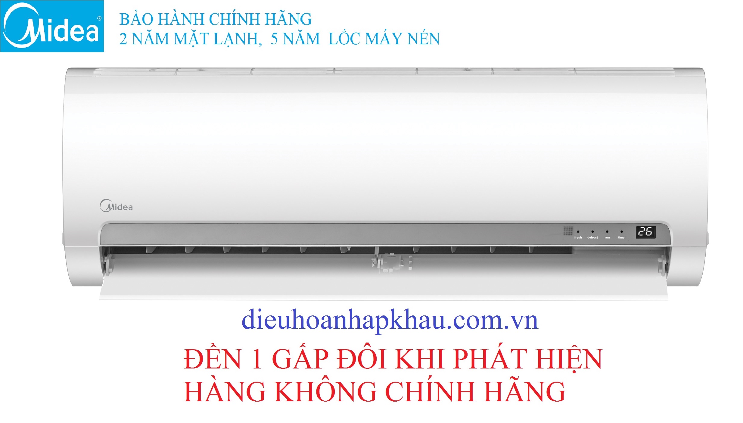 điều hòa midea 24.000btu 2 chiều MSAB1-24HRN1